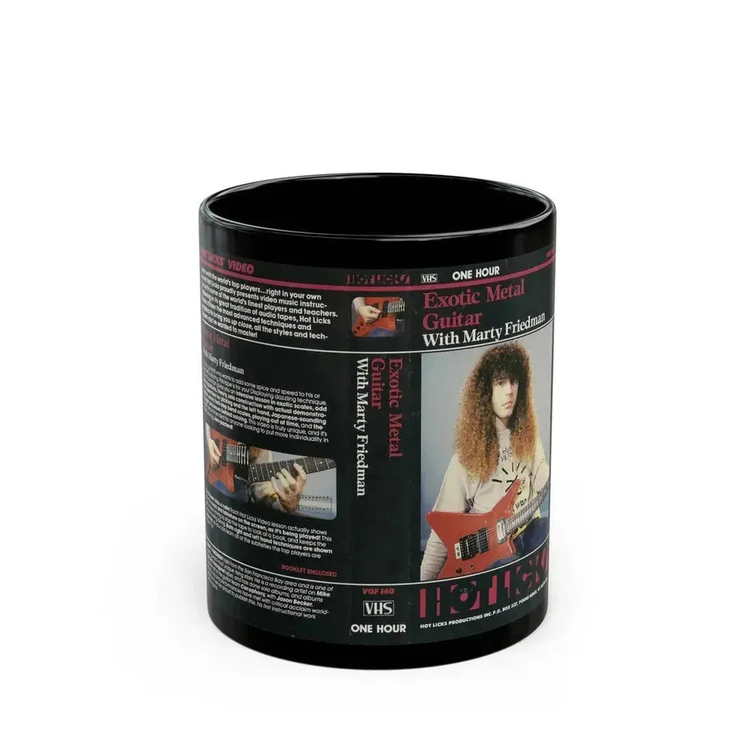 EXOTIC METAL GUITAR WITH MARTY FRIEDMAN (VHS COVER) - Black Coffee Mug 11oz - Go Mug Yourself
