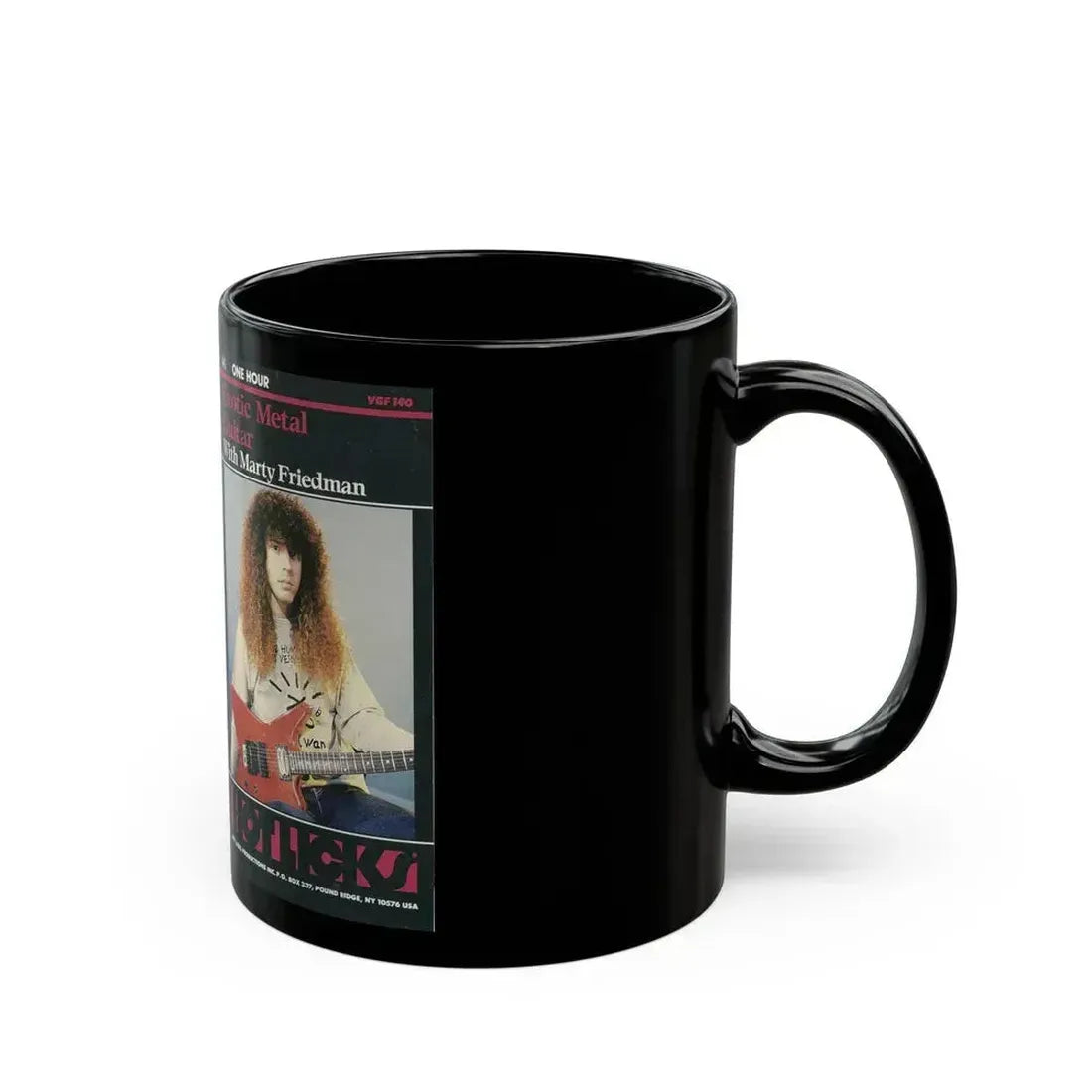 EXOTIC METAL GUITAR WITH MARTY FRIEDMAN (VHS COVER) - Black Coffee Mug - Go Mug Yourself