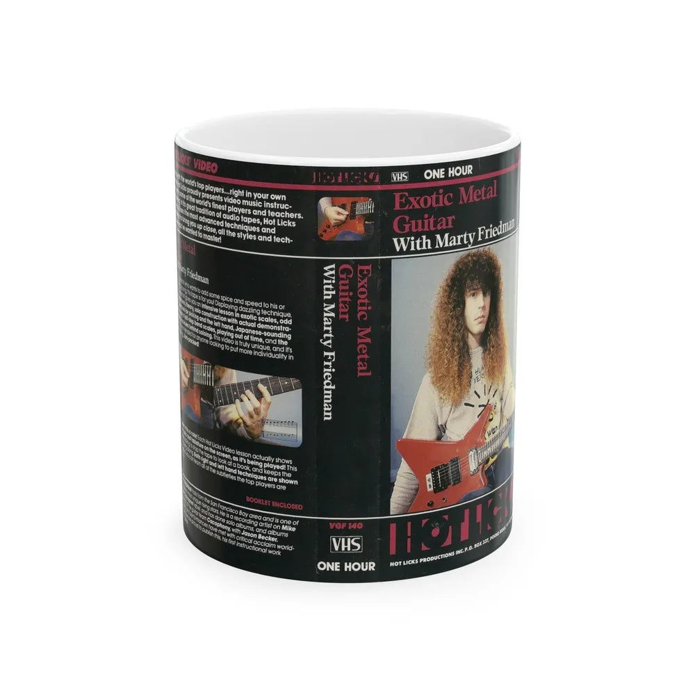 EXOTIC METAL GUITAR WITH MARTY FRIEDMAN (VHS COVER) - White Coffee Mug-11oz-Go Mug Yourself