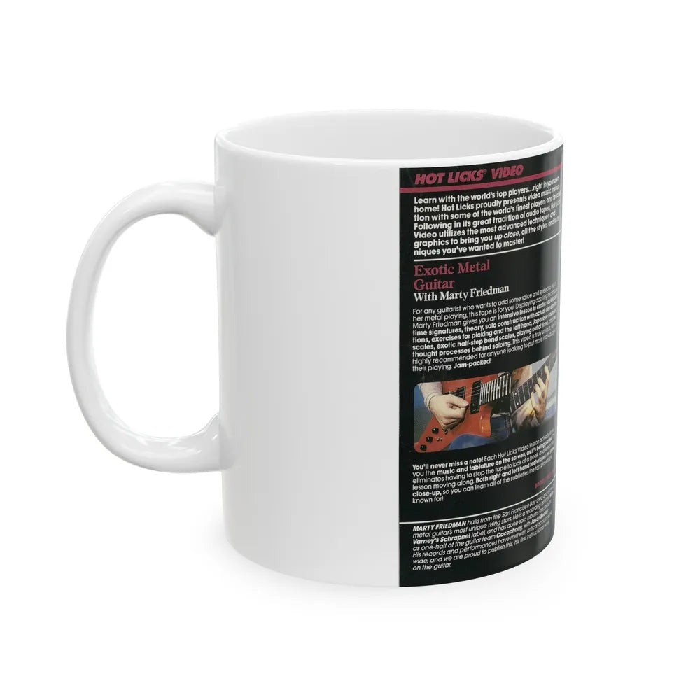 EXOTIC METAL GUITAR WITH MARTY FRIEDMAN (VHS COVER) - White Coffee Mug-Go Mug Yourself