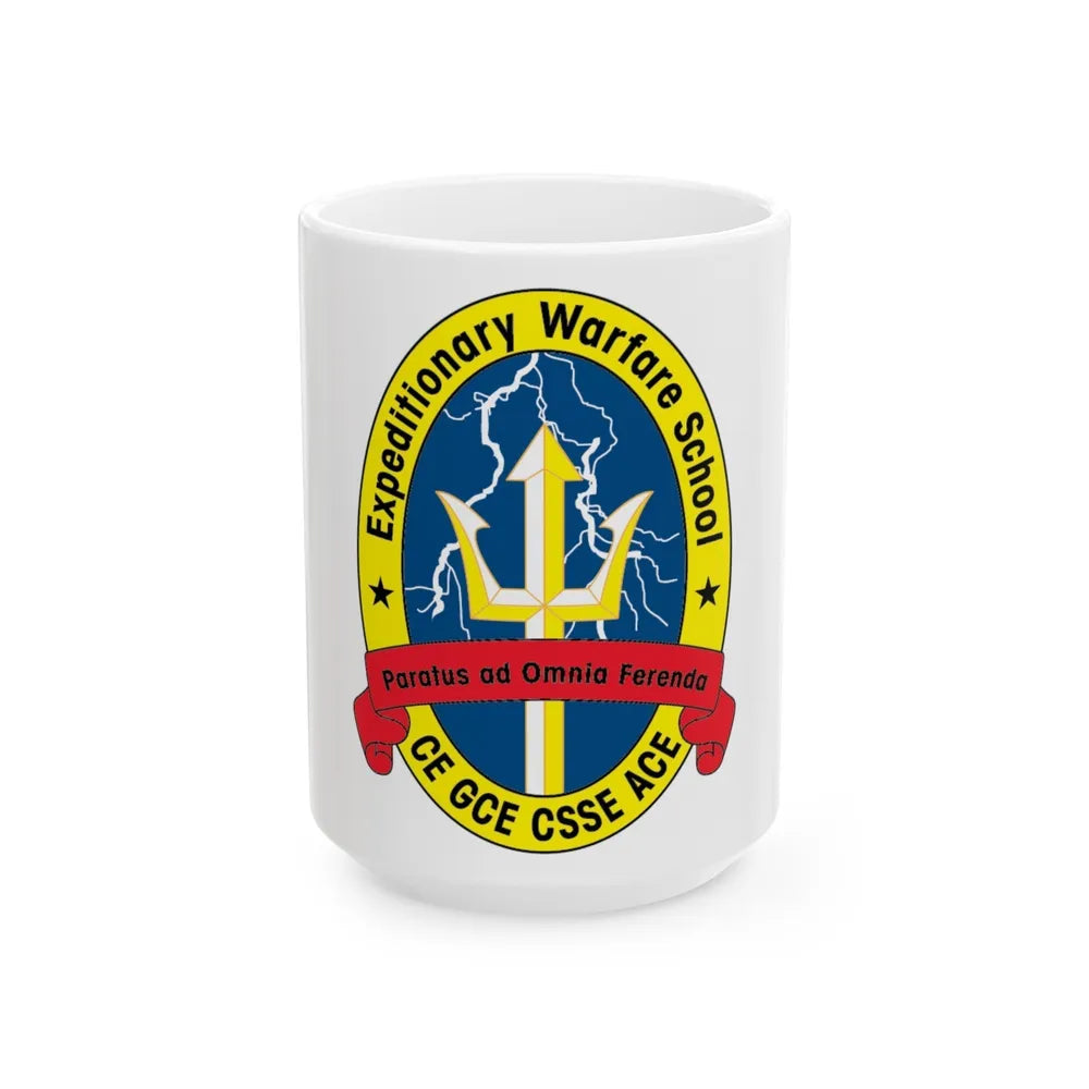 Exp War School (USMC) White Coffee Mug-15oz-Go Mug Yourself