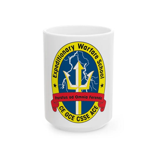 Exp War School (USMC) White Coffee Mug-15oz-Go Mug Yourself