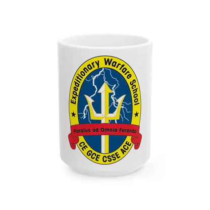 Exp War School (USMC) White Coffee Mug 15oz - Go Mug Yourself