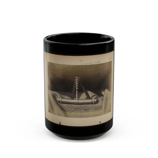 Expedients For Crossing Streams, Pocket Auger Used To Construct The Frames Of The Blanket Boats (U.S. Civil War) Black Coffee Mug 15oz - Go Mug Yourself