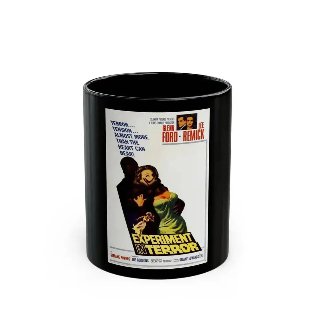 EXPERIMENT IN TERROR 1962 Movie Poster - Black Coffee Mug 11oz - Go Mug Yourself