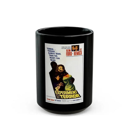 EXPERIMENT IN TERROR 1962 Movie Poster - Black Coffee Mug 15oz - Go Mug Yourself