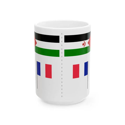 Explanation of flag hoisting (France) White Coffee Mug 15oz - Go Mug Yourself