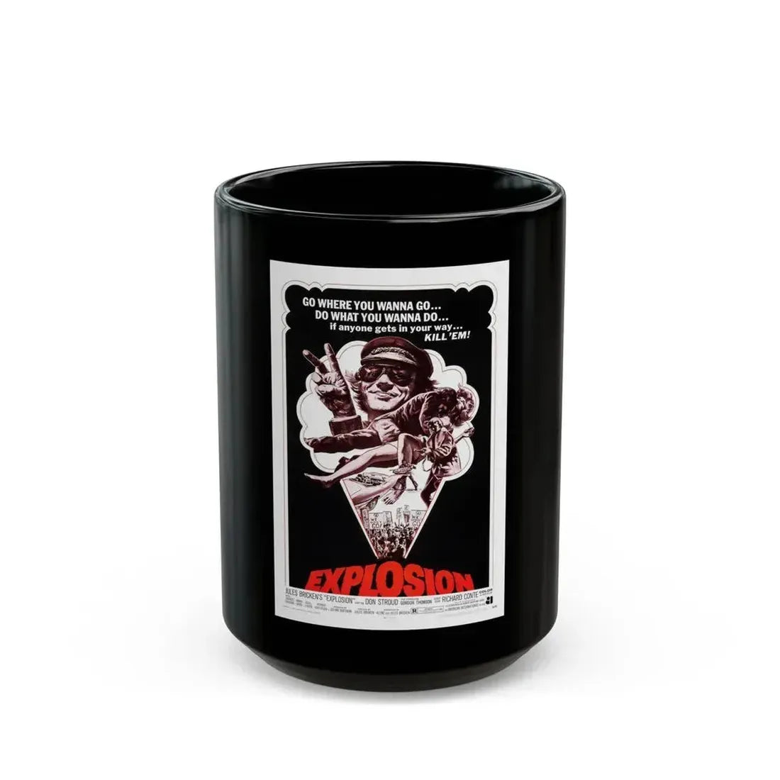 EXPLOSION 1969 Movie Poster - Black Coffee Mug 15oz - Go Mug Yourself