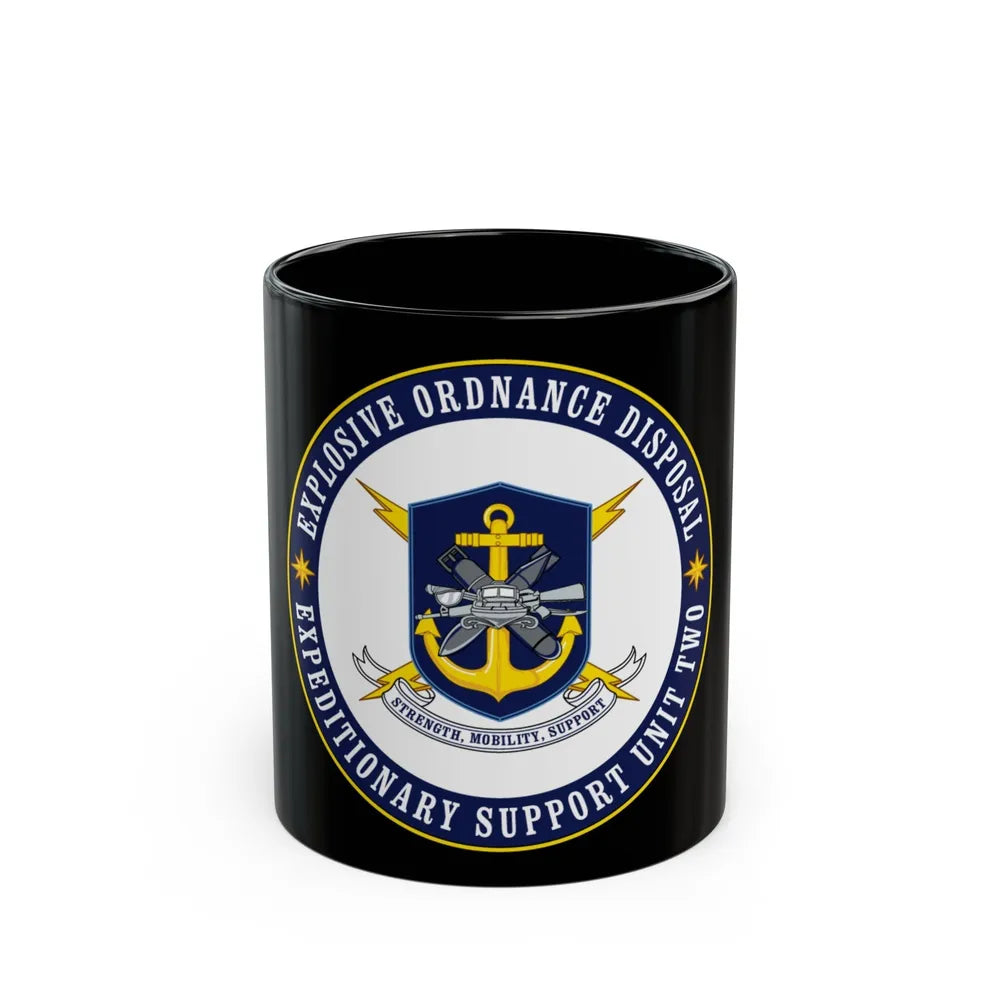 Explosive Ordnance Disposal Unit Two (U.S. Navy) Black Coffee Mug-11oz-Go Mug Yourself