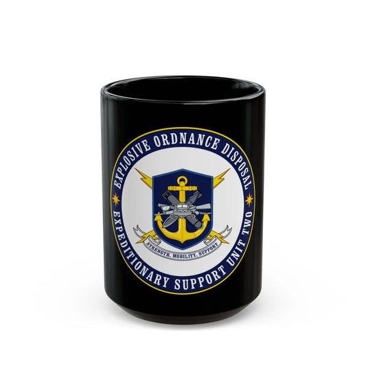 Explosive Ordnance Disposal Unit Two (U.S. Navy) Black Coffee Mug-15oz-Go Mug Yourself