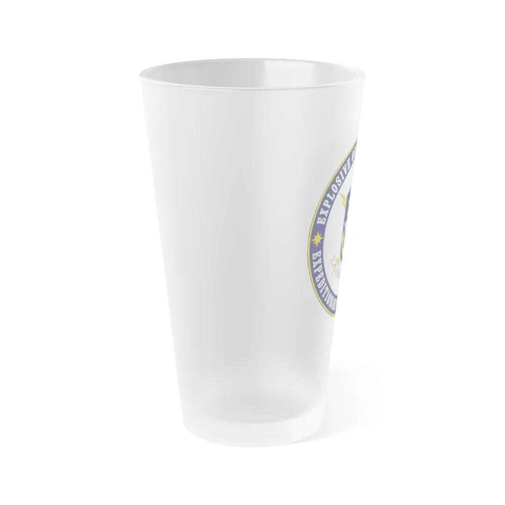 Explosive Ordnance Disposal Unit Two (U.S. Navy) Frosted Pint Glass 16oz-Go Mug Yourself