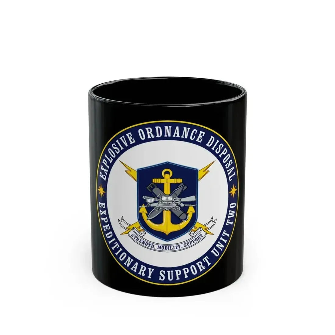 Explosive Ordnance Disposal Unit Two (U.S. Navy) Black Coffee Mug 11oz - Go Mug Yourself