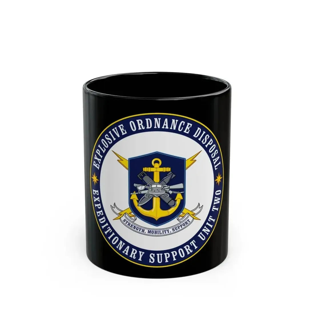 Explosive Ordnance Disposal Unit Two (U.S. Navy) Black Coffee Mug 11oz - Go Mug Yourself