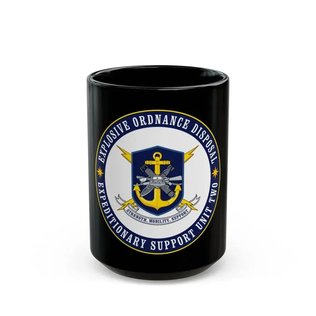 Explosive Ordnance Disposal Unit Two (U.S. Navy) Black Coffee Mug 15oz - Go Mug Yourself