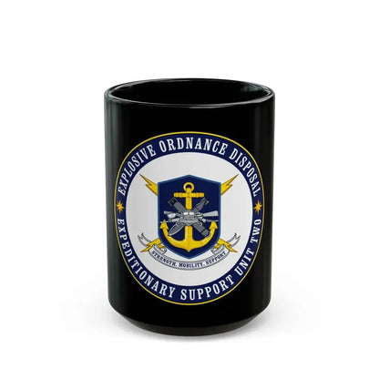 Explosive Ordnance Disposal Unit Two (U.S. Navy) Black Coffee Mug 15oz - Go Mug Yourself