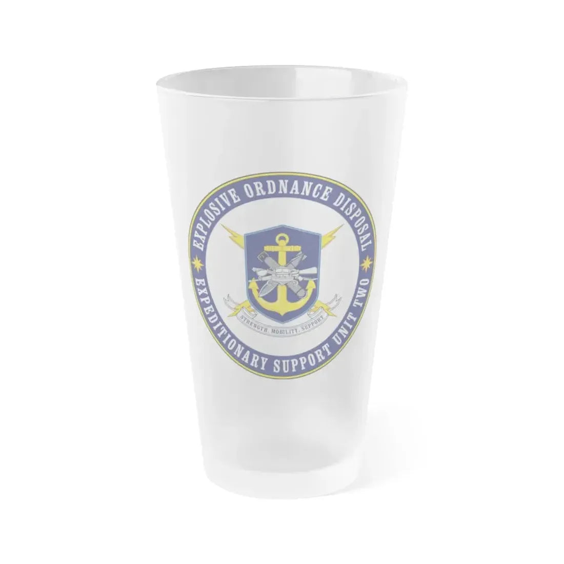 Explosive Ordnance Disposal Unit Two (U.S. Navy) Frosted Pint Glass 16oz Default Title - Go Mug Yourself