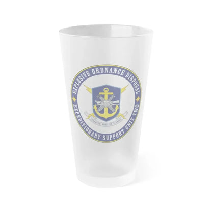 Explosive Ordnance Disposal Unit Two (U.S. Navy) Frosted Pint Glass 16oz Default Title - Go Mug Yourself