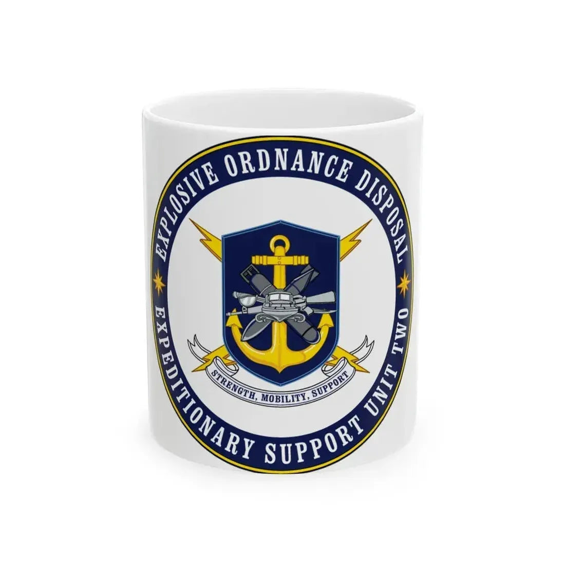 Explosive Ordnance Disposal Unit Two (U.S. Navy) White Coffee Mug 11oz - Go Mug Yourself