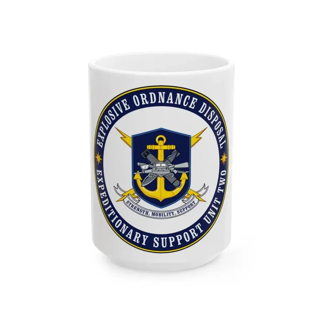 Explosive Ordnance Disposal Unit Two (U.S. Navy) White Coffee Mug 15oz - Go Mug Yourself