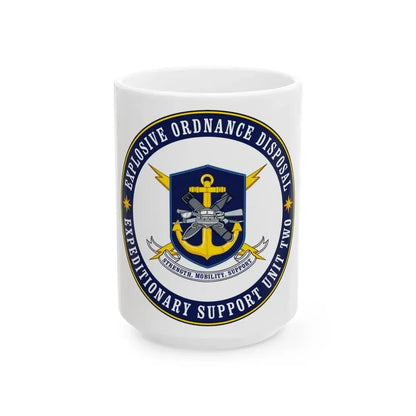 Explosive Ordnance Disposal Unit Two (U.S. Navy) White Coffee Mug 15oz - Go Mug Yourself