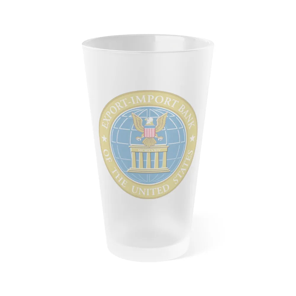 Export Import Bank of the United States - Frosted Pint Glass 16oz-16oz-Frosted-Go Mug Yourself