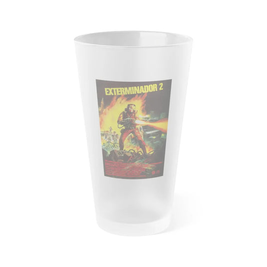 EXTERMINATOR 2 1984 Movie Poster - Frosted Pint Glass 16oz-16oz-Frosted-Go Mug Yourself