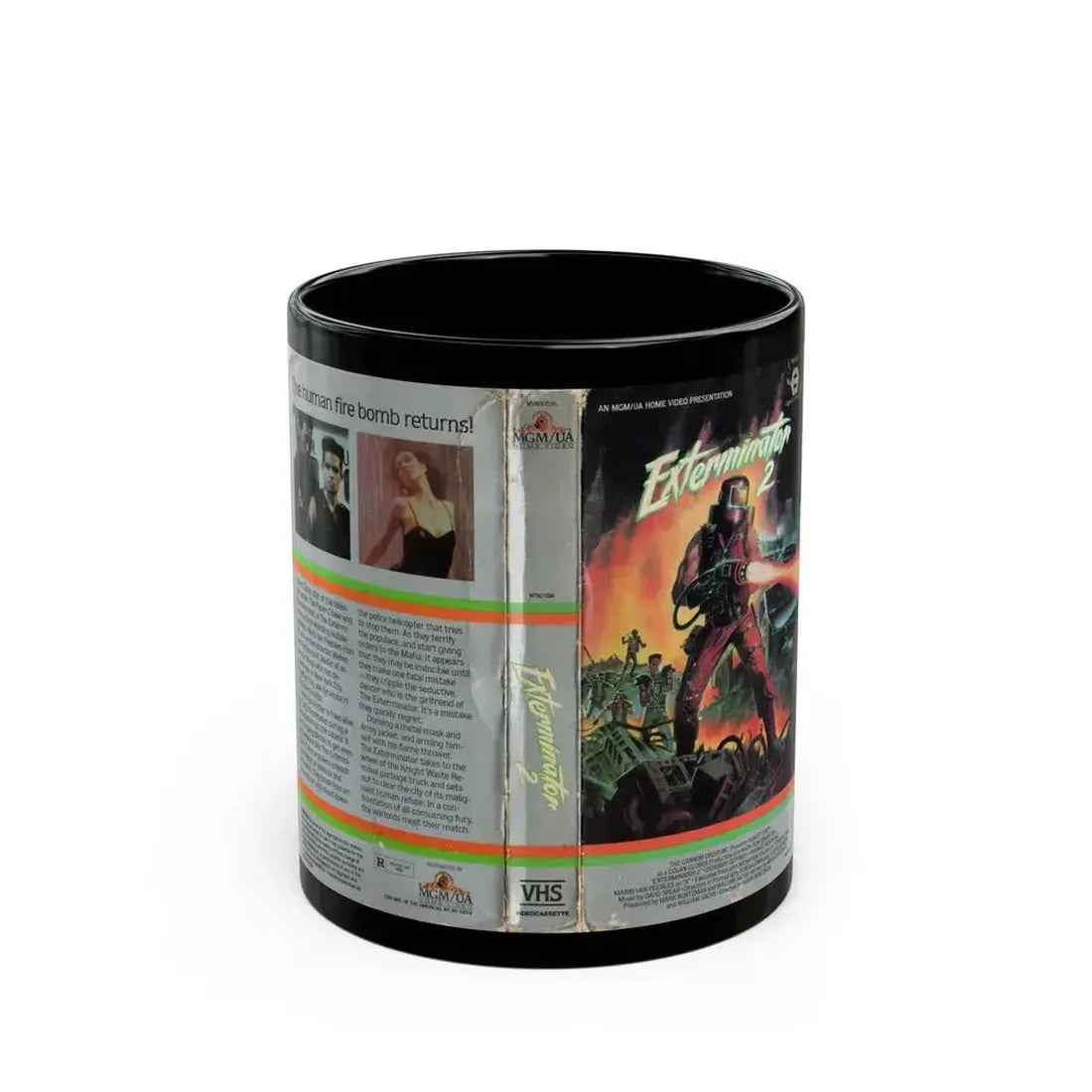 EXTERMINATOR 2 (VHS COVER) - Black Coffee Mug 11oz - Go Mug Yourself
