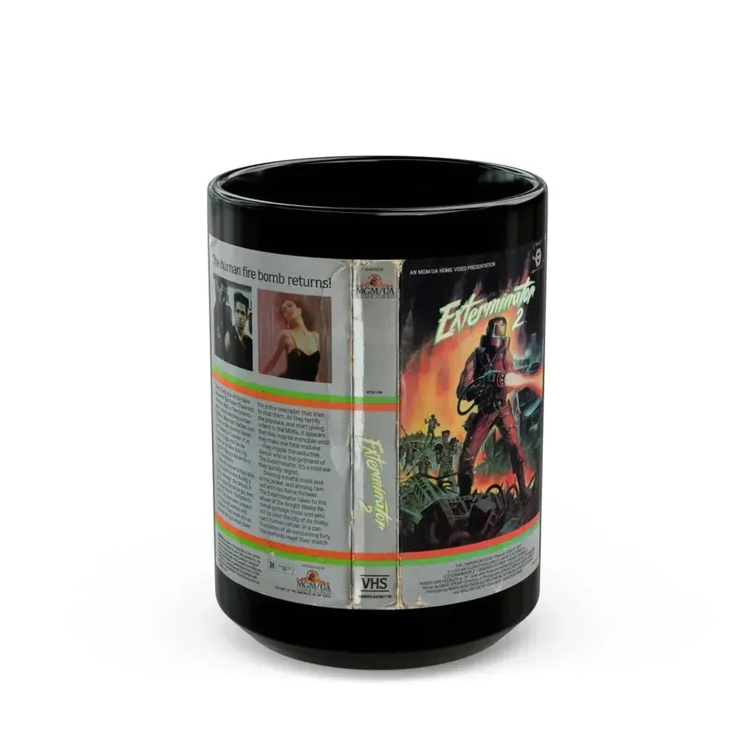 EXTERMINATOR 2 (VHS COVER) - Black Coffee Mug 15oz - Go Mug Yourself