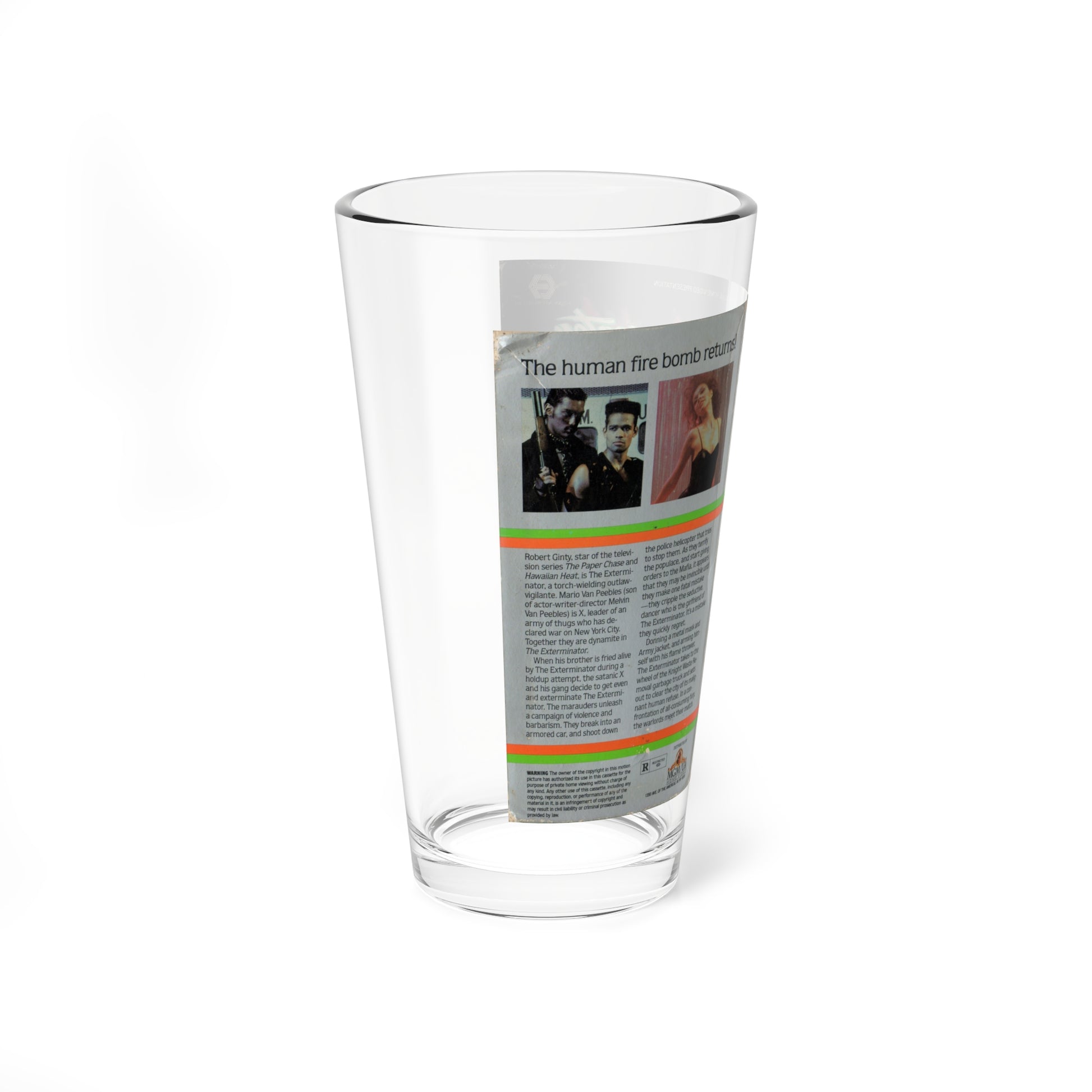 EXTERMINATOR 2 (VHS COVER) Pint Glass 16oz-Go Mug Yourself