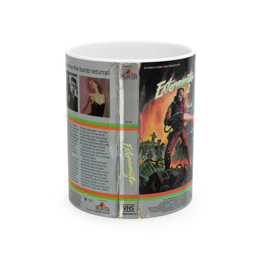 EXTERMINATOR 2 (VHS COVER) - White Coffee Mug-11oz-Go Mug Yourself