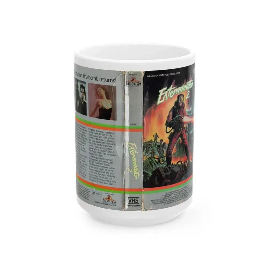 EXTERMINATOR 2 (VHS COVER) - White Coffee Mug 15oz - Go Mug Yourself