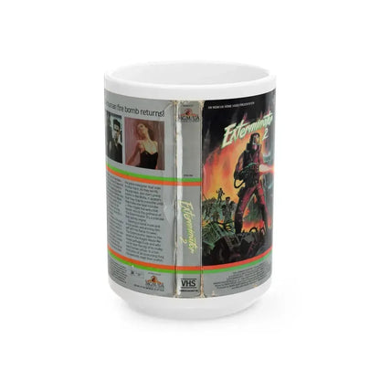 EXTERMINATOR 2 (VHS COVER) - White Coffee Mug 15oz - Go Mug Yourself