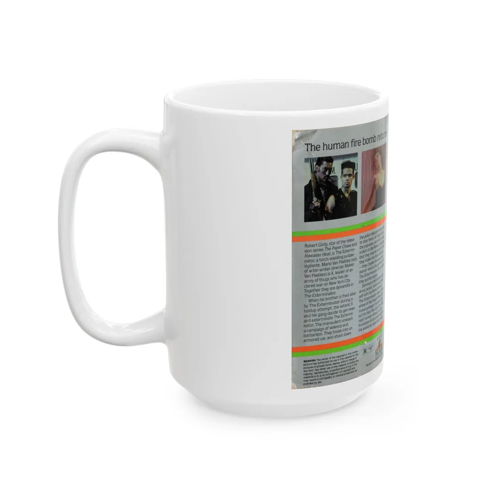 EXTERMINATOR 2 (VHS COVER) - White Coffee Mug-Go Mug Yourself