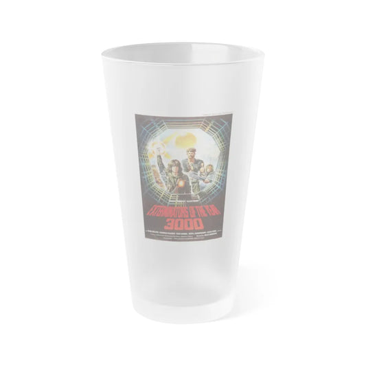 EXTERMINATORS OF THE YEAR 3000 1983 Movie Poster - Frosted Pint Glass 16oz-16oz-Frosted-Go Mug Yourself