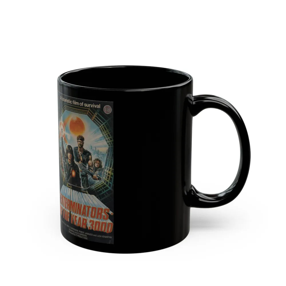 EXTERMINATORS OF THE YEAR 3000 (VHS COVER) - Black Coffee Mug-Go Mug Yourself