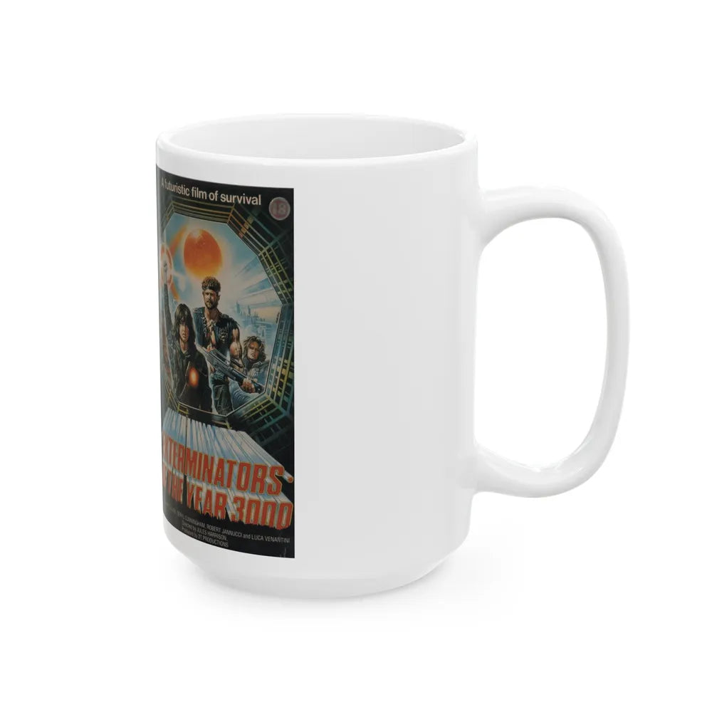 EXTERMINATORS OF THE YEAR 3000 (VHS COVER) - White Coffee Mug-Go Mug Yourself