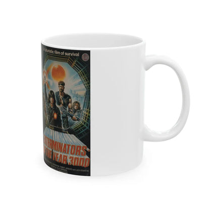 EXTERMINATORS OF THE YEAR 3000 (VHS COVER) - White Coffee Mug-Go Mug Yourself