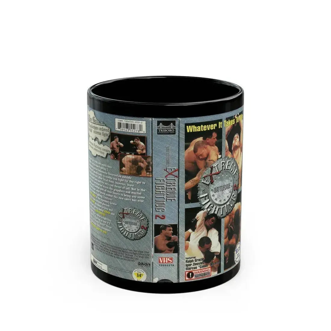 EXTREME FIGHTING 2 (VHS COVER) - Black Coffee Mug 11oz - Go Mug Yourself