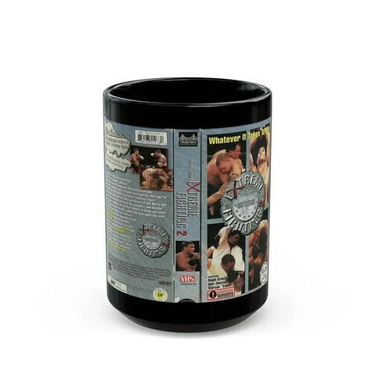 EXTREME FIGHTING 2 (VHS COVER) - Black Coffee Mug 15oz - Go Mug Yourself