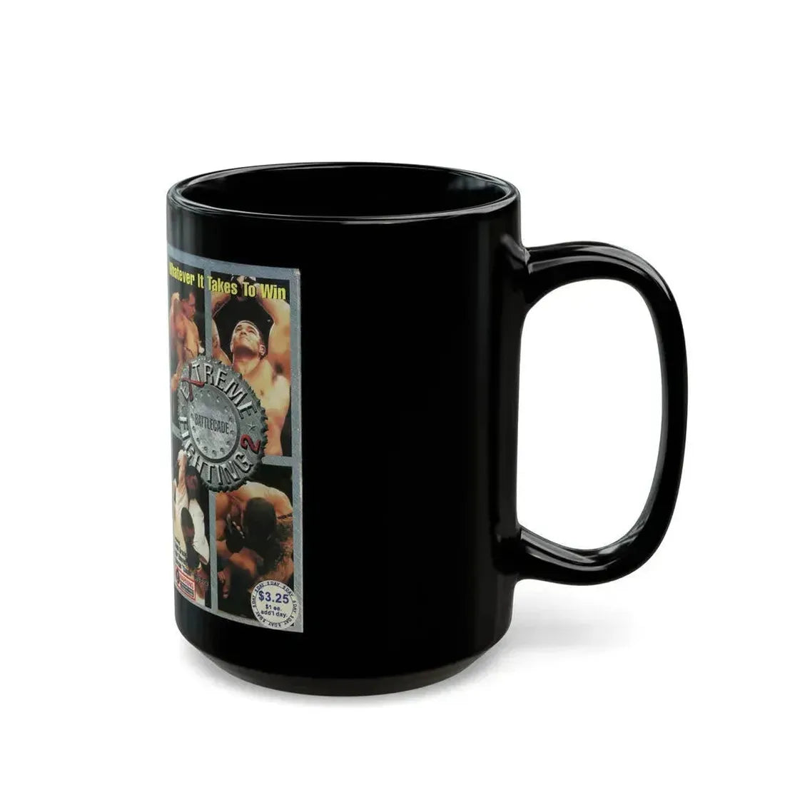 EXTREME FIGHTING 2 (VHS COVER) - Black Coffee Mug - Go Mug Yourself