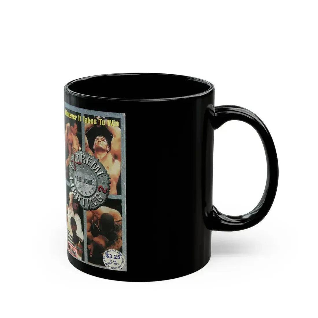 EXTREME FIGHTING 2 (VHS COVER) - Black Coffee Mug - Go Mug Yourself