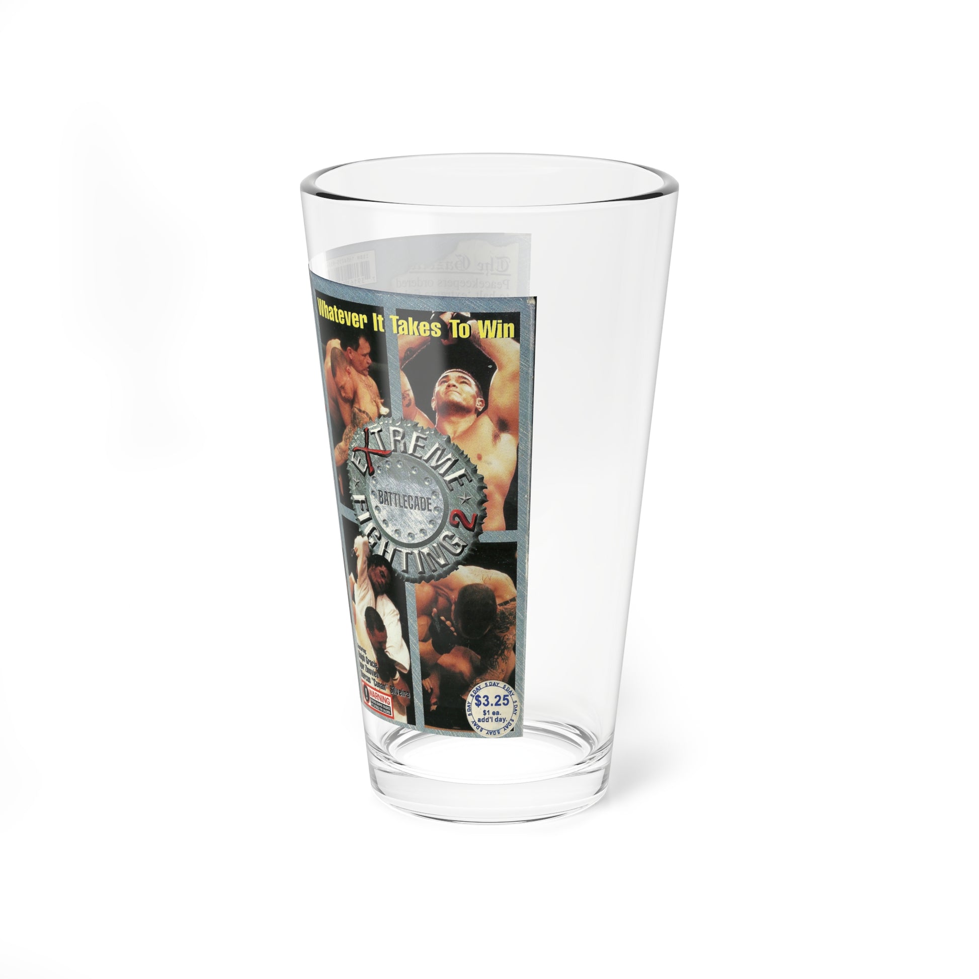 EXTREME FIGHTING 2 (VHS COVER) Pint Glass 16oz-Go Mug Yourself