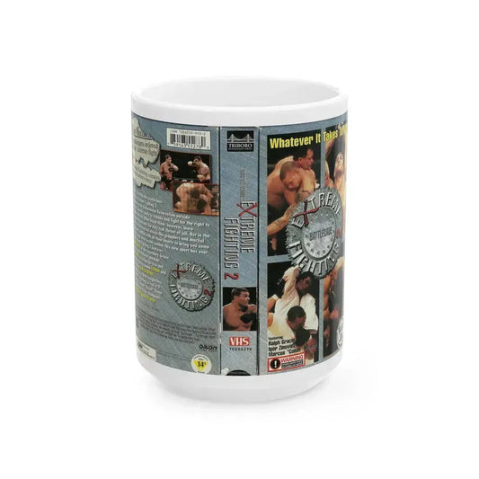 EXTREME FIGHTING 2 (VHS COVER) - White Coffee Mug 15oz - Go Mug Yourself