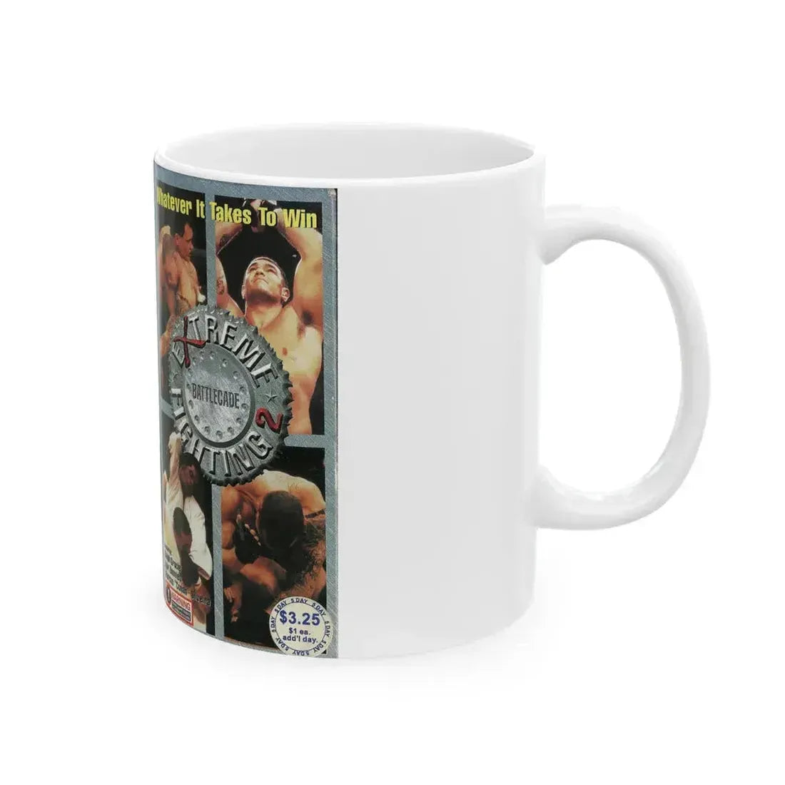 EXTREME FIGHTING 2 (VHS COVER) - White Coffee Mug - Go Mug Yourself