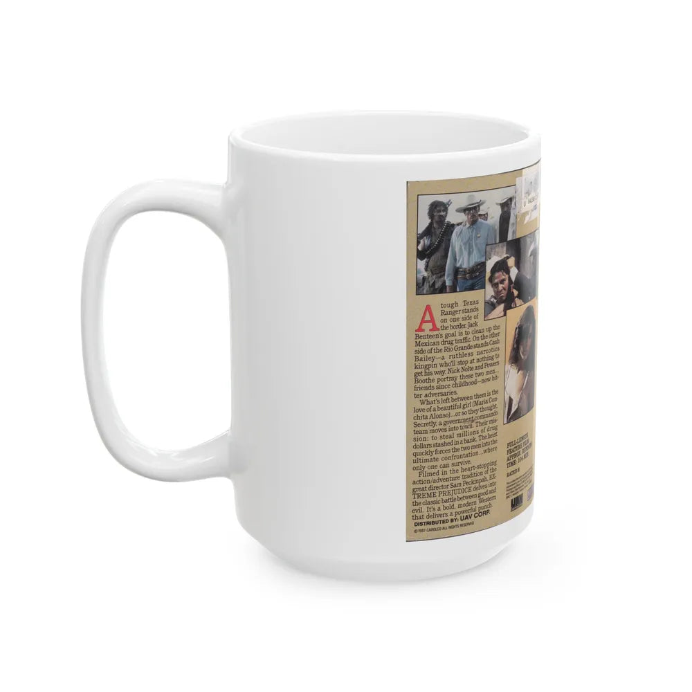 EXTREME PREJUDICE NICK NOLTE (VHS COVER) - White Coffee Mug-Go Mug Yourself