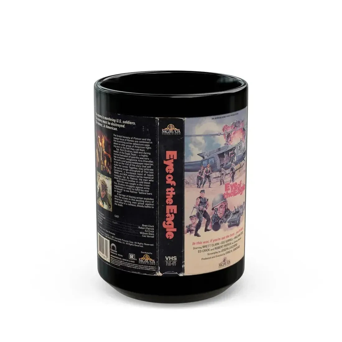 EYE OF THE EAGLE (VHS COVER) - Black Coffee Mug 15oz - Go Mug Yourself