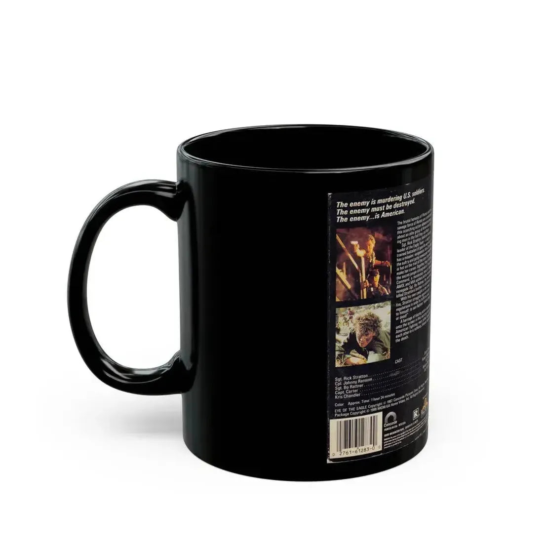 EYE OF THE EAGLE (VHS COVER) - Black Coffee Mug - Go Mug Yourself