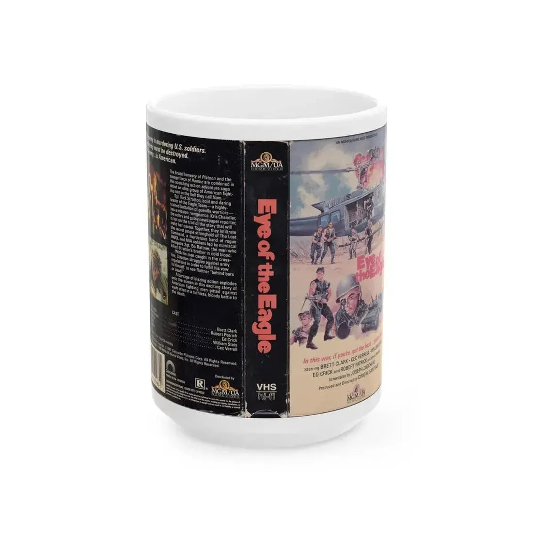 EYE OF THE EAGLE (VHS COVER) - White Coffee Mug 15oz - Go Mug Yourself