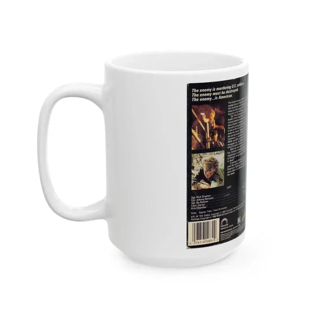 EYE OF THE EAGLE (VHS COVER) - White Coffee Mug - Go Mug Yourself