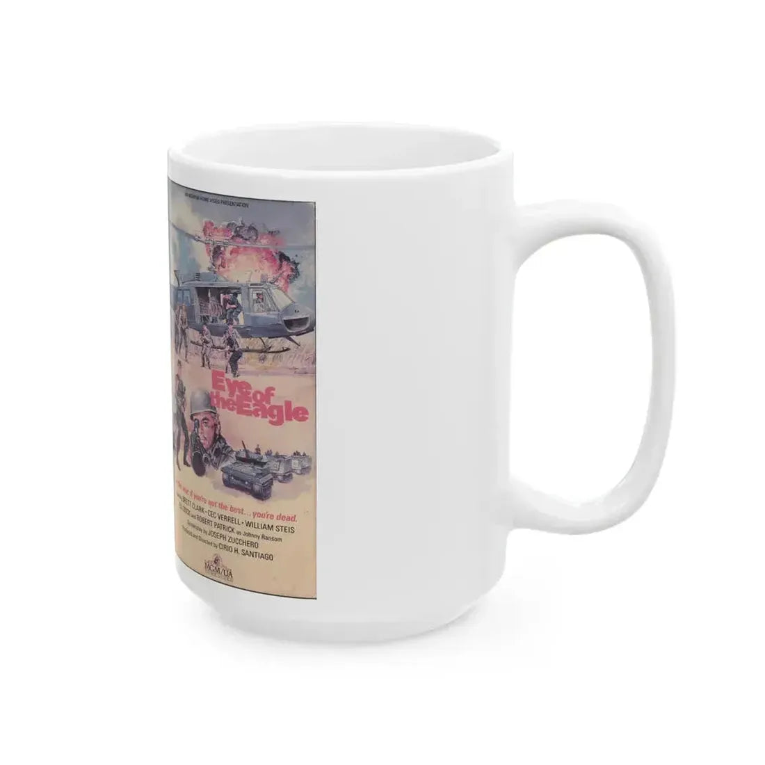 EYE OF THE EAGLE (VHS COVER) - White Coffee Mug - Go Mug Yourself